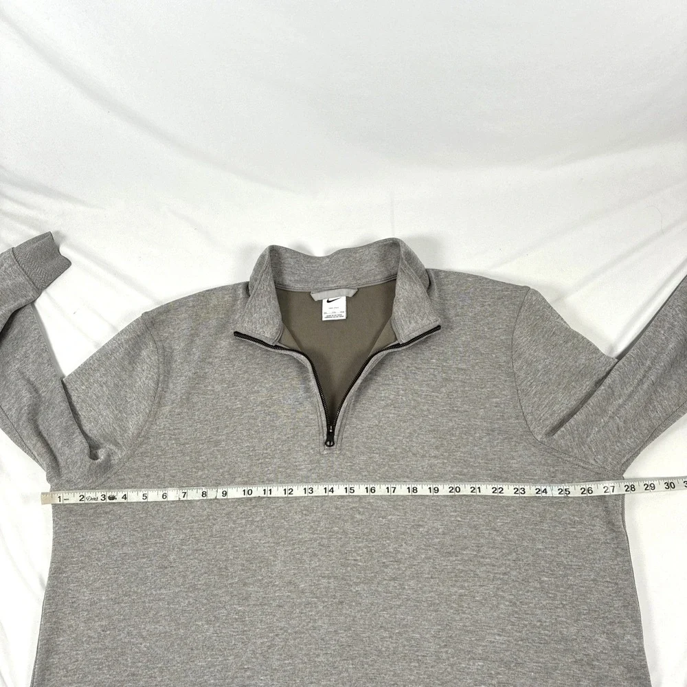 Mens Nike Dri-Fit 1/4 Pullover Sweater Size XXL Gray Polyester